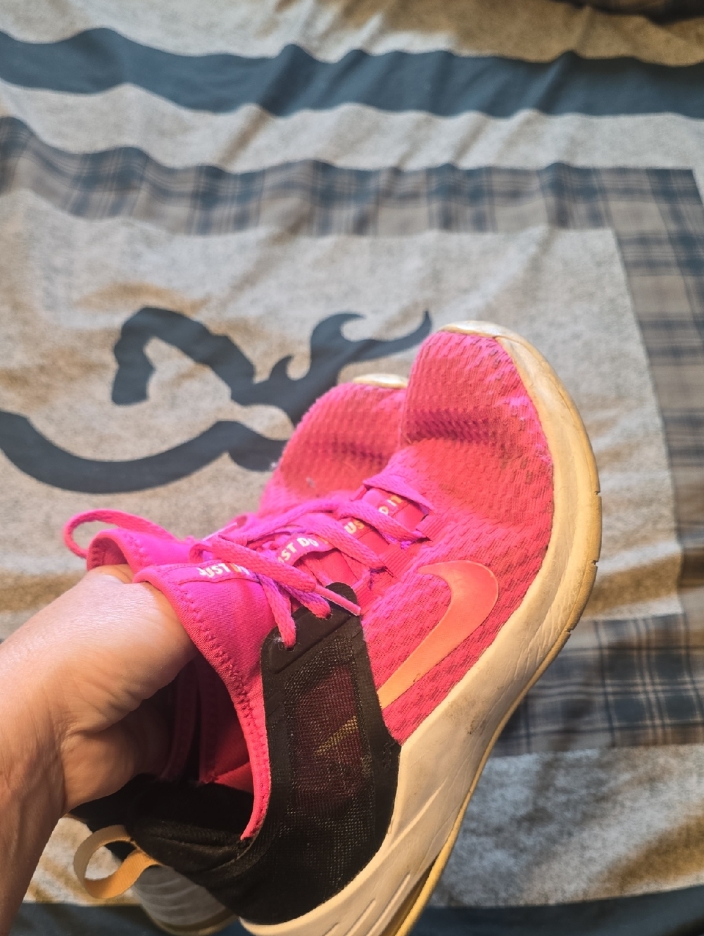 Nike Women’s Athletic Shoes in Bright Pink with Black Accents